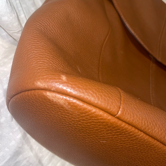 Vera Bradley Brown Leather Shoulder Bag with matching pouch. - Picture 4 of 7